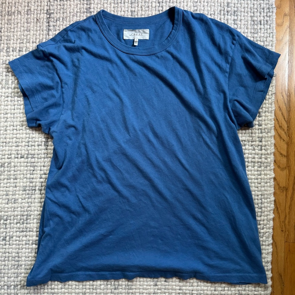 The Great. Blue Soft Oversized T-Shirt 2